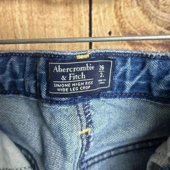 *Abercrombie & Fitch Simone High Rise Wide Leg Crop Size 26/2L - Picture 3 of 5